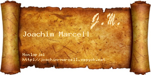 Joachim Marcell névjegykártya